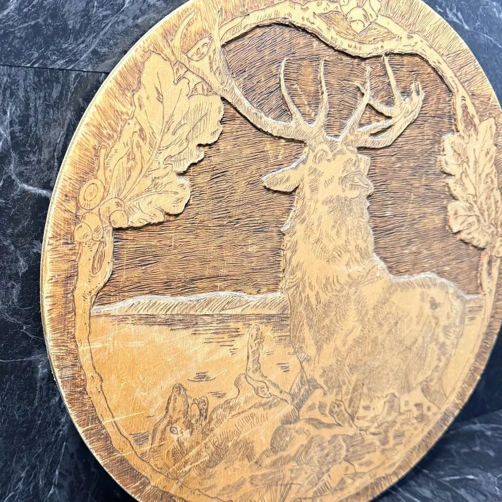 FLEMISH ART CO. Wooden Elk Plaque #854
